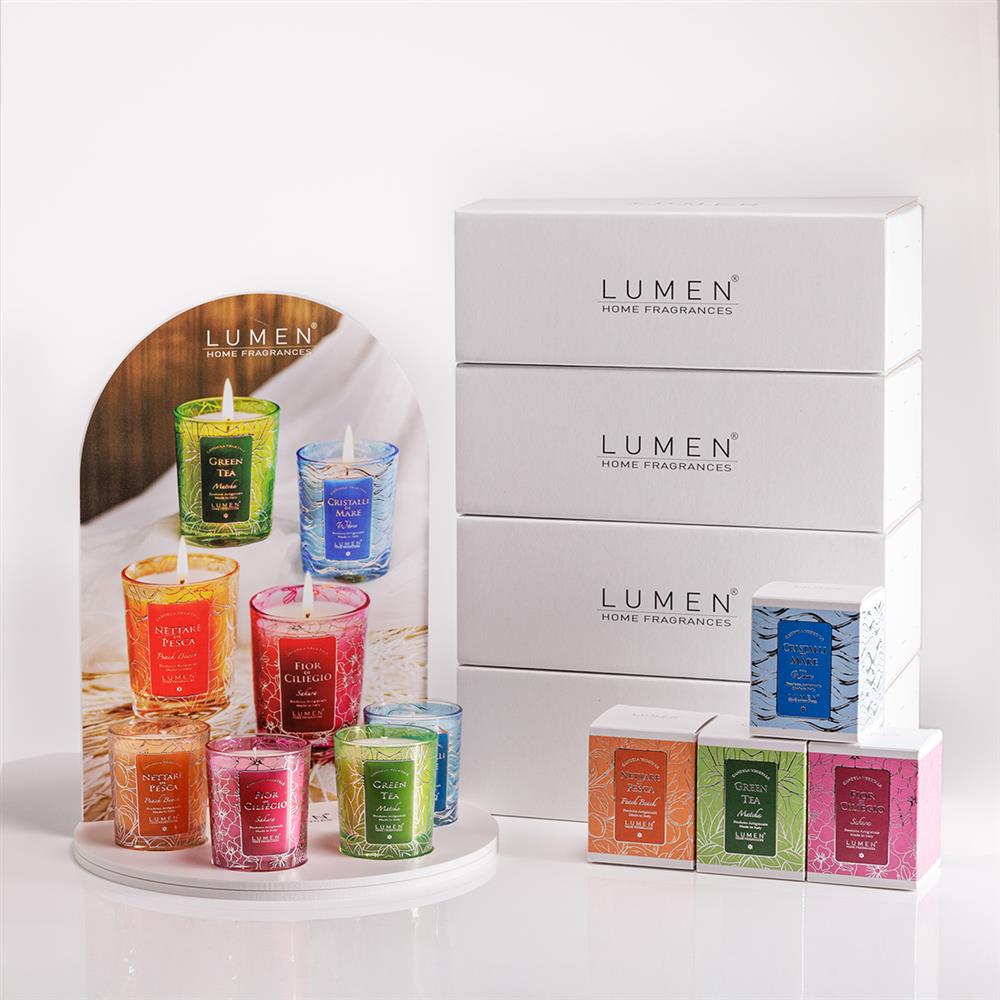 Set Mini Candele Cegetali con display